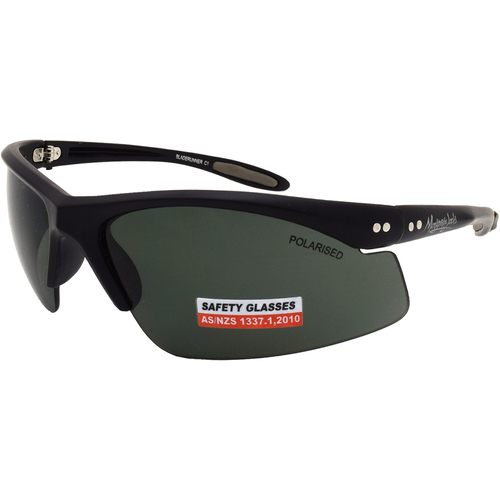 Mangrove Jacks Bladerunner Safety Glasses C1 Black / Smoke Polarised Lenses