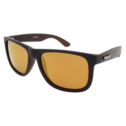 Mangrove Jacks Adder C6 Matte Crystal Dark Brown / Gold Revo Polarised Lenses