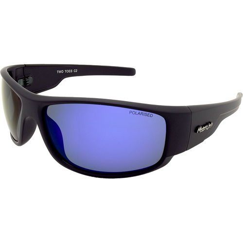 Mangrove Jacks Two Toes C2 Matte Black / Blue Revo Polarised Lenses