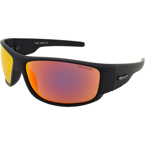 Mangrove Jacks Two Toes C3 Matte Black / Red Revo Polarised Lenses