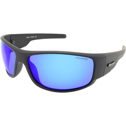 Mangrove Jacks Two Toes C8 Matte Black / Ice Blue Revo Polarised Lenses