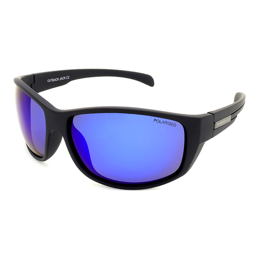 Mangrove Jacks Outback Jack C2 Matte Black / Blue Revo Polarised Lenses