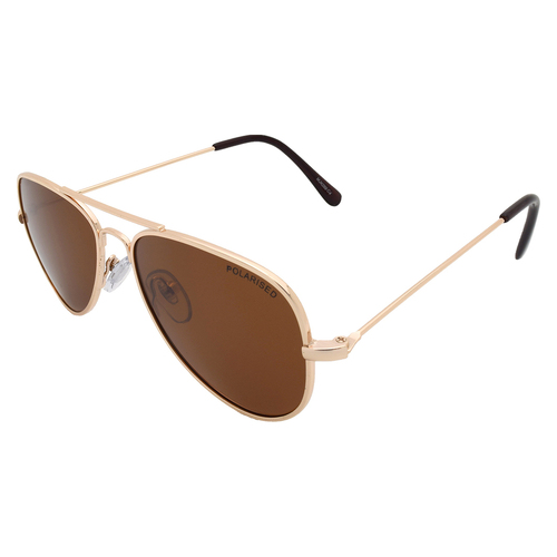 Mangrove Jacks Kids MJK059 C4 Gold & Dark Brown / Brown Polarised Lenses