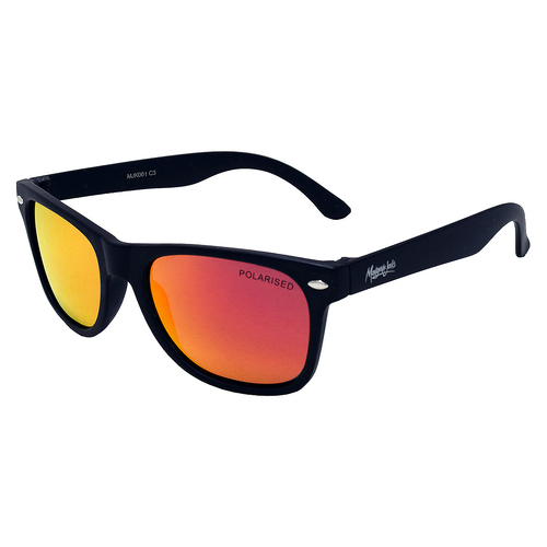 Mangrove Jacks Kids MJK061 C3 Matte Black / Red Revo Polarised Lenses