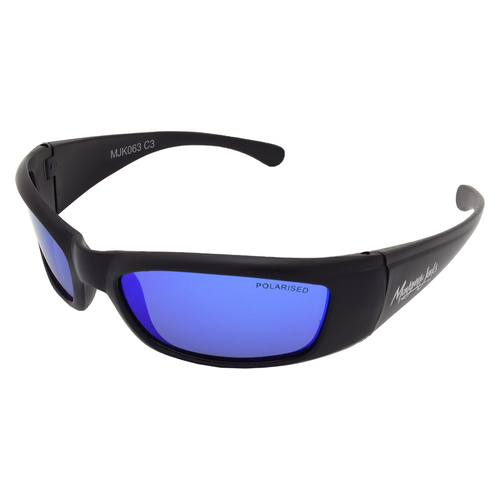 Mangrove Jacks Kids MJK063 C3 Matte Black / Blue Revo Polarised Lenses