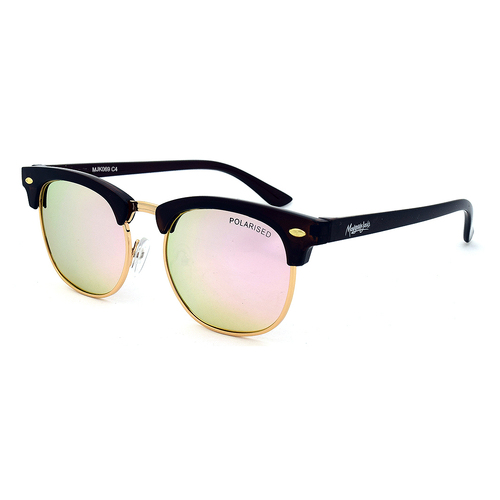 Mangrove Jacks Kids MJK069 C4 Dark Crystal Brown & Light Gold / Pink Revo Polarised Lenses