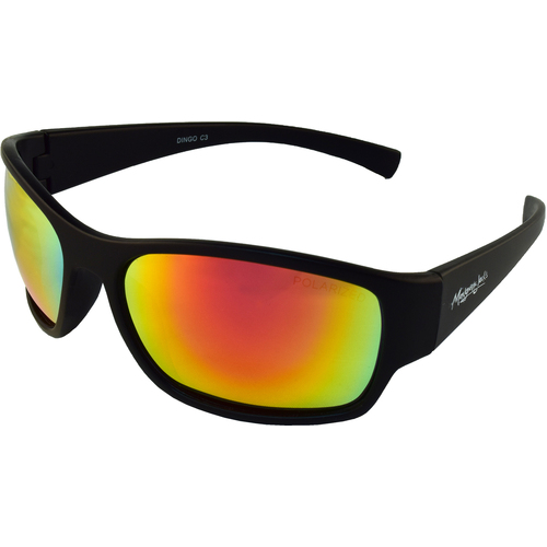 Mangrove Jacks Dingo C3 Matte Black / Red Revo Polarised Lenses