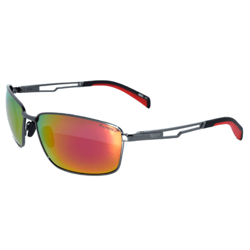 Mangrove Jacks Keel C3 Gunmetal / Red Revo Polarised Lenses