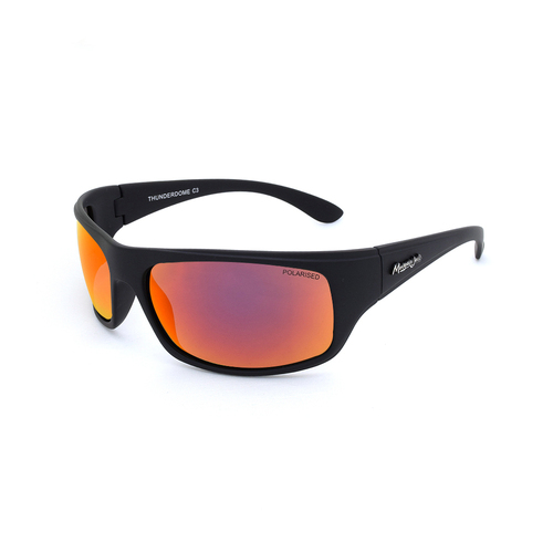 Mangrove Jacks Thunderdome C3 Matte Black / Red Revo Polarised Lenses