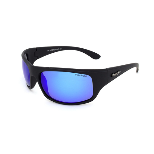 Mangrove Jacks Thunderdome C8 Matte Black / Ice Blue Revo Polarised Lenses