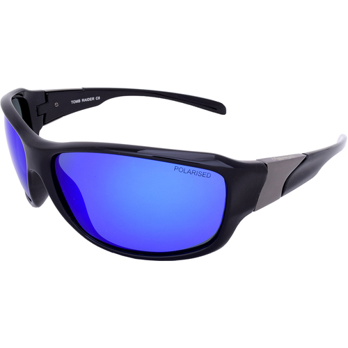 Mangrove Jacks Tomb Raider C8 Matte Crystal Grey / Ice Blue Revo Polarised Lenses