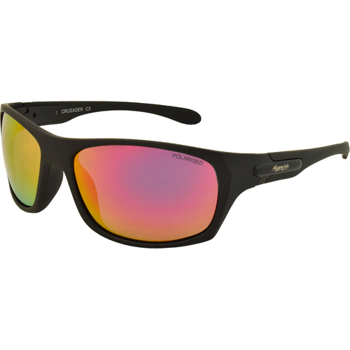 Mangrove Jacks Crusader C3 Matte Black / Red Revo Polarised Lenses