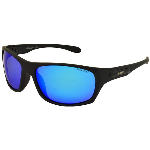 Mangrove Jacks Crusader C8 Matte Black / Ice Blue Revo Polarised Lenses