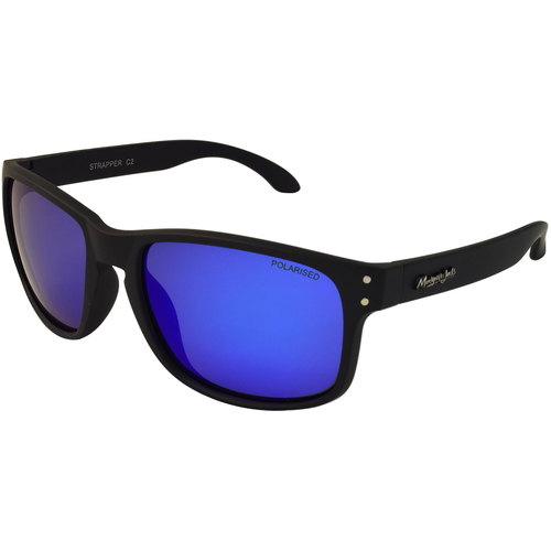 Mangrove Jacks Strapper C2 Matte Black / Blue Revo Polarised Lenses