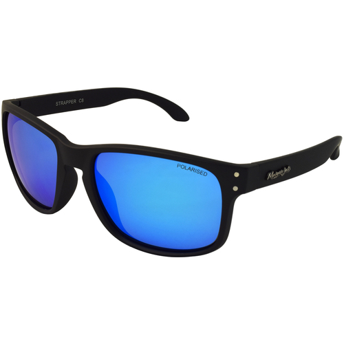 Mangrove Jacks Strapper C8 Matte Black / Ice Blue Revo Polarised Lenses