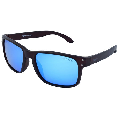 Mangrove Jacks Parker C8 Matte Black / Ice Blue Revo Polarised Lenses