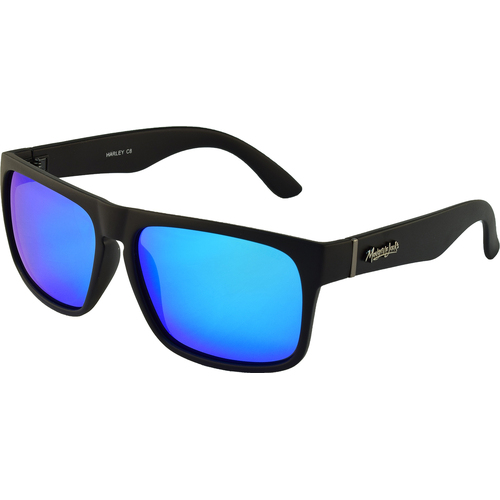 Mangrove Jacks Harley C8 Matte Black / Ice Blue Revo Polarised Lenses