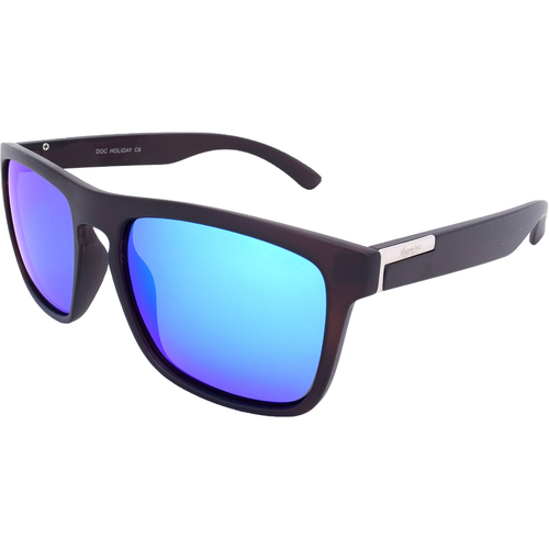 Mangrove Jacks Doc Holliday C8 Matte Black / Ice Blue Revo Polarised Lenses