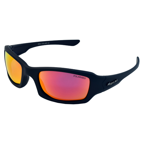 Mangrove Jacks Dog Collar C3 Matte Black / Red Revo Polarised Lenses