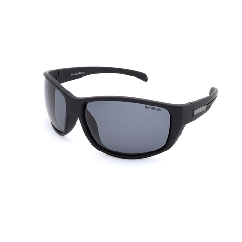 Mangrove Jacks Plastered C1 Matte Black / Smoke Polarised Lenses