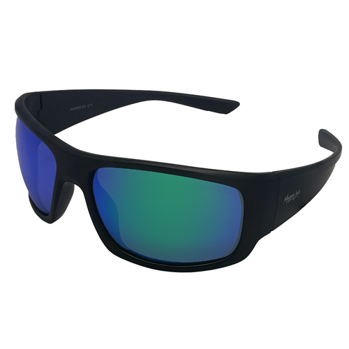 Mangrove Jacks Warrego C11 Matte Black / Smoke w Green Revo Polarised Lenses