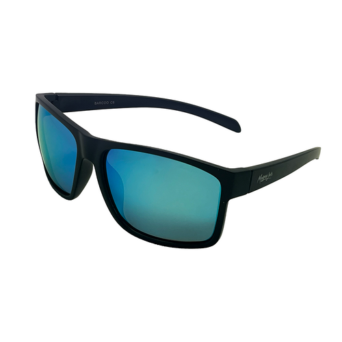 Mangrove Jacks Barcoo C8 Matte Black / Smoke w Ice Blue Revo Polarised Lenses