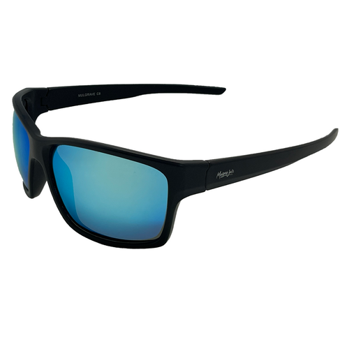 Mangrove Jacks Mulgrave C8 Matte Black / Smoke w Ice Blue Revo Polarised Lenses