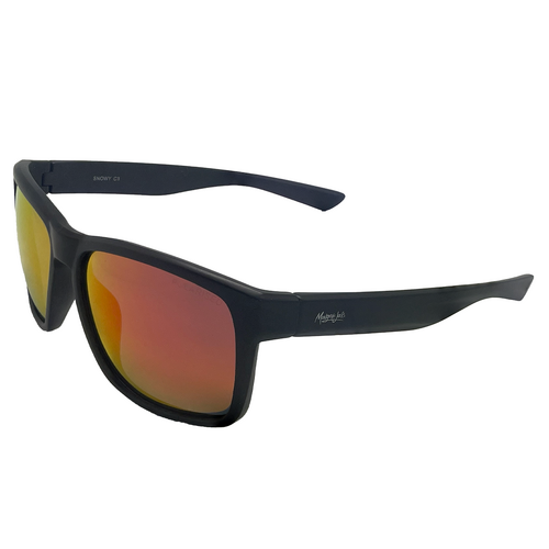 Mangrove Jacks Snowy C3 Matte Black / Smoke w Red Revo Polarised Lenses